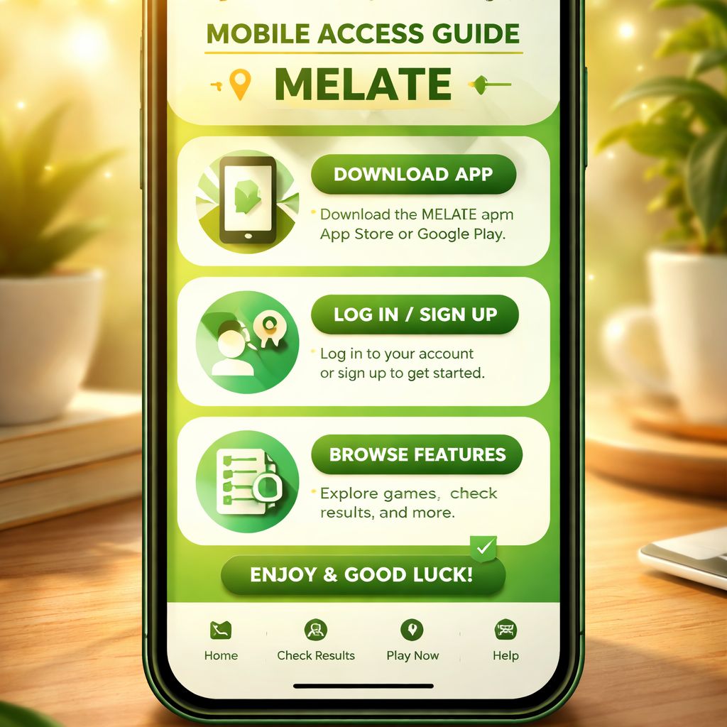 Pasos de acceso a la app MELATE en un teléfono móvil para usuarios en México